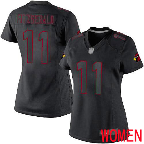 Arizona Cardinals Limited Black Women Larry Fitzgerald Jersey NFL Football 11 Impact